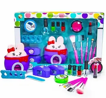 Дитячий набір для манікюру з принтером штампом для нігтів Фіолетовий ігровий набір для манікюру