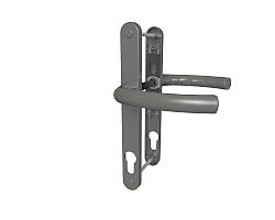 Дверна ручка (Дверний гарнітур універсальний) Astex ANTEY DHS 92/26/200 графіт (РАЛ 7024)