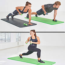 Гантелі вінілові для фітнесу гантелі гантелі спортивні нерозбірні фітнес гантелі вініл Newt Vinyl 2 шт по 3 кг, фото 4