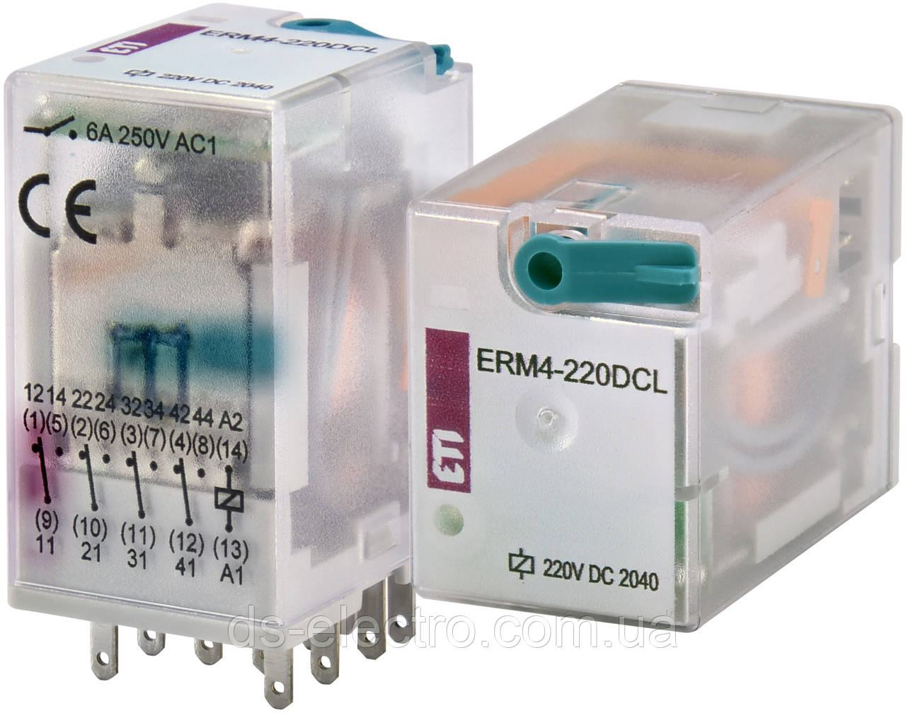 Електромеханічне Реле ERM4-220 DCL 4p