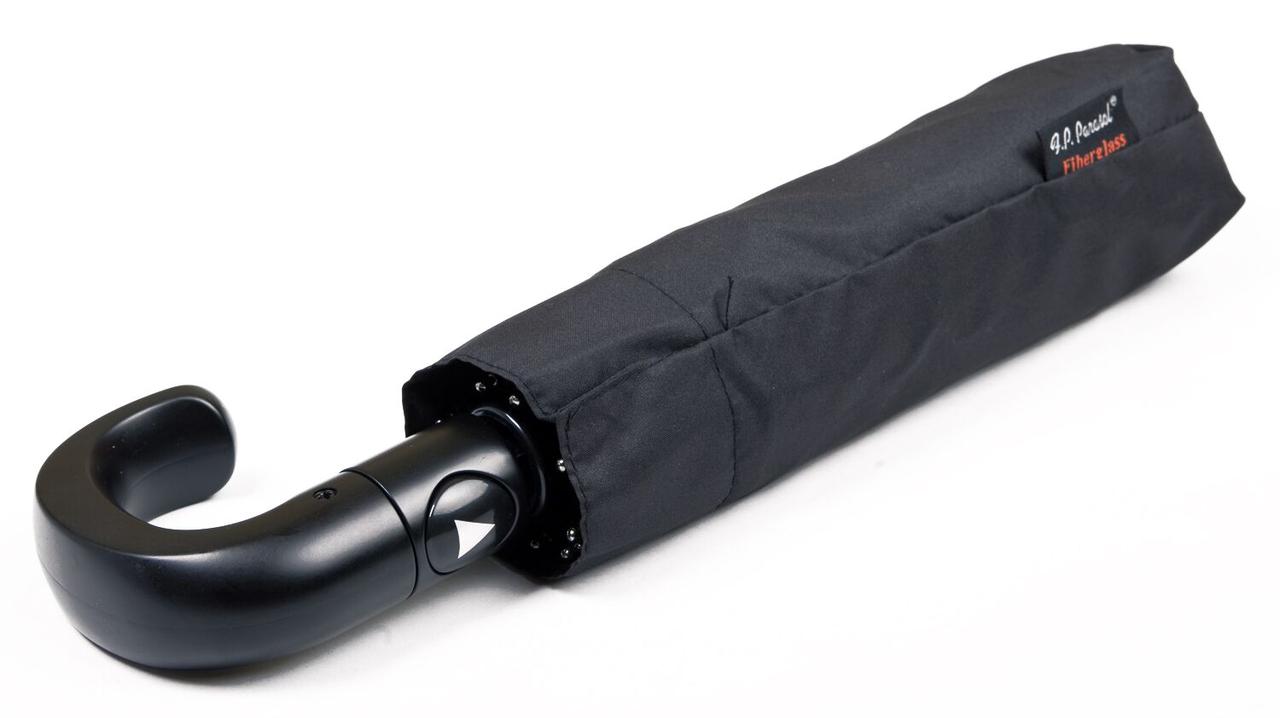 Чоловіча польська парасолька Parasol MA-350 black, фото 1