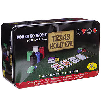 Набір для покера в металевій коробці SP-Sport IG-1104215 200 фішок із номіналом