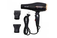 Фен для укладання волосся Gemei GM-1780 Термостійкий Чорний, фото 3