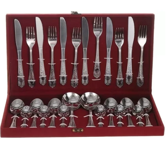 Набір столових предметів приладів ложки, виделки, ножі, фото 1