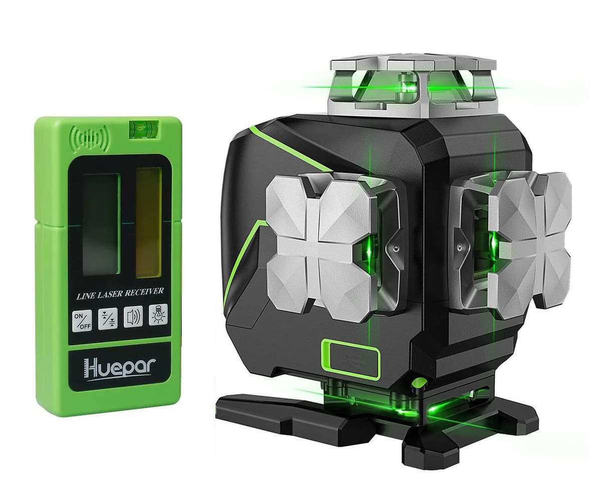 Лазерний рівень нівелір Huepar S04CG Premium + приймач