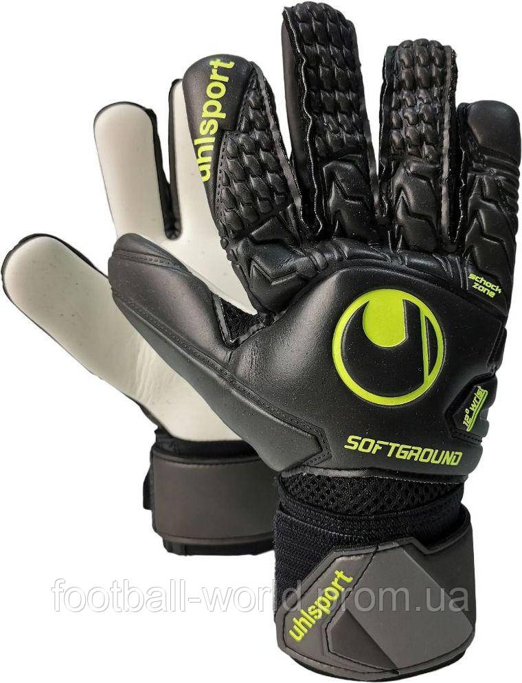 Вратарские перчатки Uhlsport SOFT HN COMP #305 черно-желтые 1011155 02 2020 - фото 1 - id-p1951081050