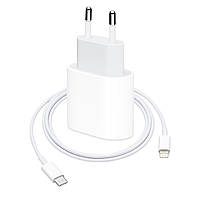 Комплект быстрой зарядки WUW для iPhone, Адаптер питания 20W с кабелем USB-C - Lightning