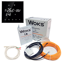 Нагрівальний кабель Woks 18 160 Вт ( 8 м.) з терморегулятором Ecoset TGT 70 WI-FI