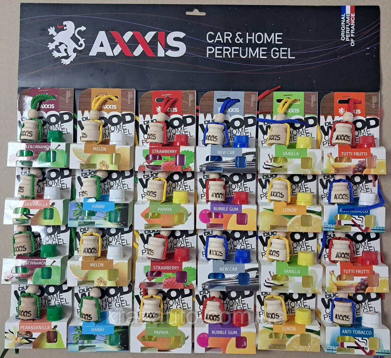 Ароматизатор AXXIS "MIX Wood DUOS" на планшеті 24 шт (12 ароматів) AX-2139, фото 1