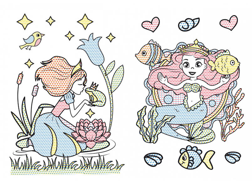 Книжка для дітей "Великі водяні розмальовки+розвивальні завдання. Принцеси" | Кристал Бук, фото 2