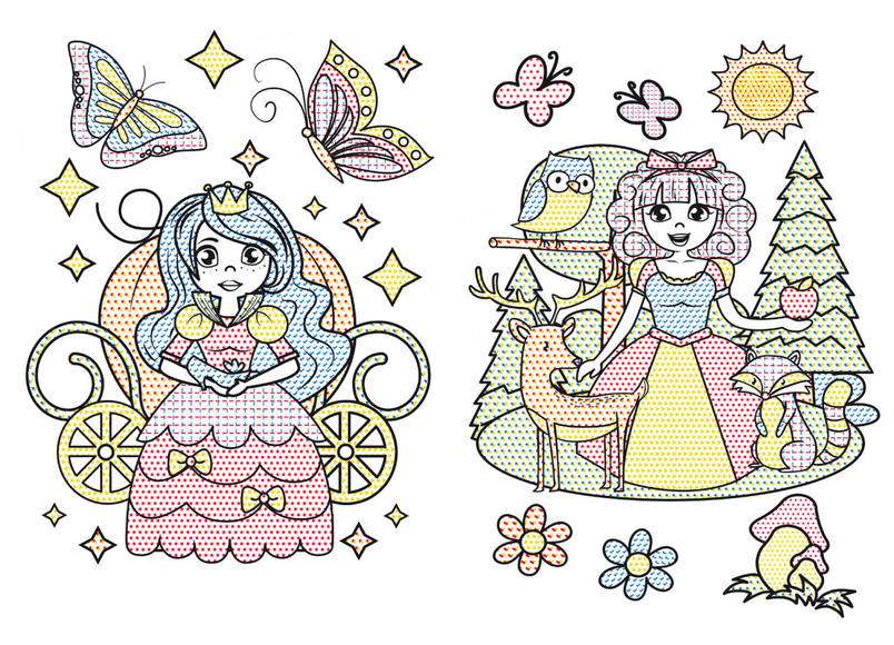 Книжка для дітей "Великі водяні розмальовки+розвивальні завдання. Принцеси" | Кристал Бук, фото 3