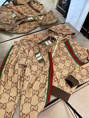 Спортивний костюм Gucci C JUMBO GG І WEB  ⁇  Чоловічий костюм Гуччі коричневий