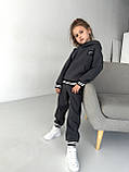 Теплий спортивний костюм для дівчинки М2 Сірий, 110, фото 6