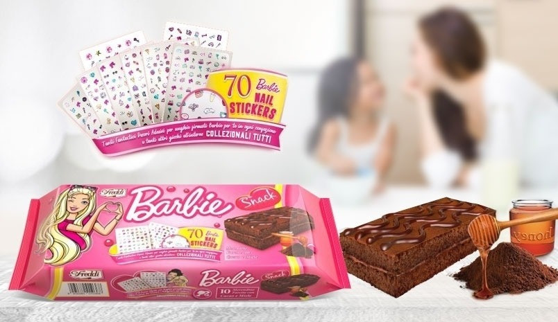 Бисквит Freddi Barbie Biscuit Cake with Cocoa and Honey Filling 10pcs 250g - фото 5 - id-p1951090453