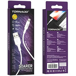 Кабель USB Lightning TORNADO TX8 (1m / 2.4A) White