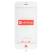 Скло дисплея iPhone 6 (4.7") для переклеювання з рамкою та OCA White