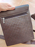 СУМКА МУЖНА ЧЕРЕЗ ПЛЕЧЕ КОРІЧНЕВА OGDEN 22.5Х27 СМ З ЕККОЖИ, фото 5