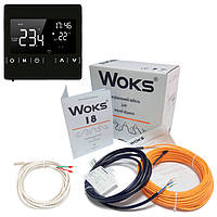 Нагрівальний кабель Woks – 18 430 Вт ( 24 м.) з терморегулятором Ecoset 1822