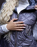 Красивий жіночий жилет із плащової тканини стьобаний на синтепоні 150 весна-осінь розміри норма та батал, фото 7