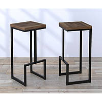 Стілець барний BS-3 метал чорний матовий сидіння ДСП (Loft DesignTM)