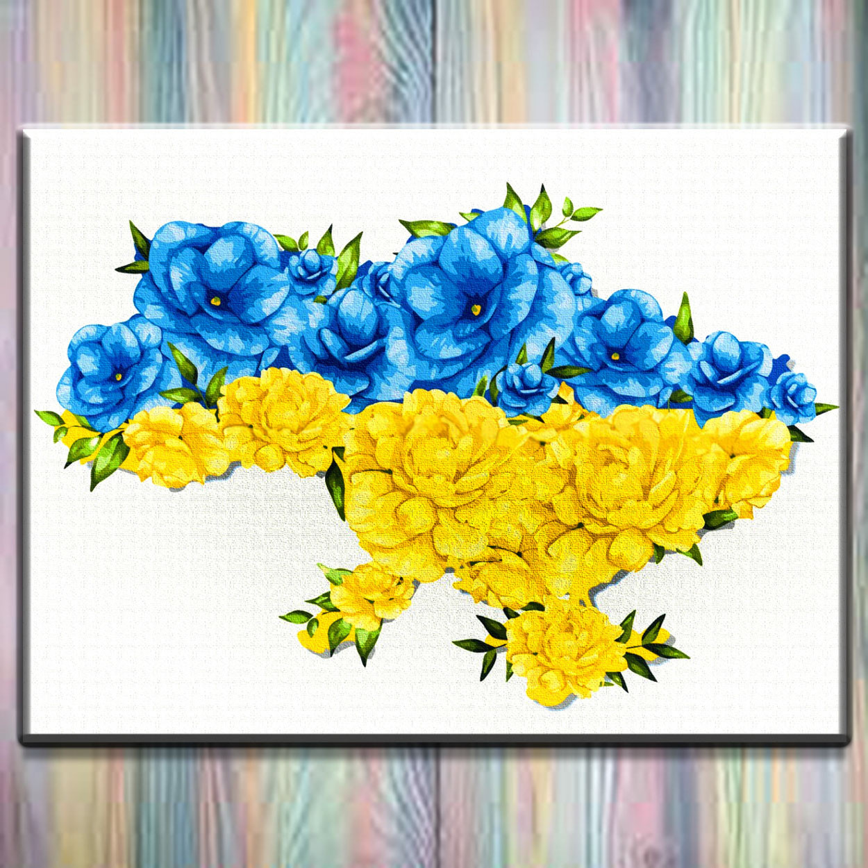 Алмазна мозаїка на підрамнику Патріотична "Розквітла моя Україна" 40*30 см My-Art TN1159