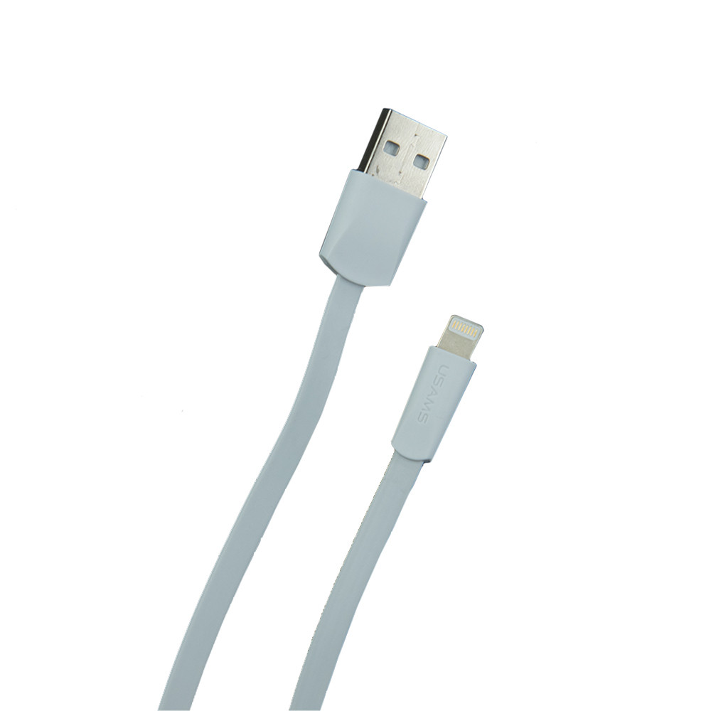 Кабель USB Lightning USAMS U2 (1.2m/2A) White