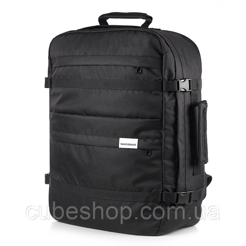 Рюкзак для ручної поклажі Wascobags 55х40х20 Traveller Black