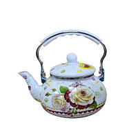 Чайник емальований 2.5 л КРАСИВИЙ ЯРКИЙ РИСУНОК, фото 4