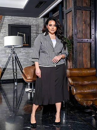 Шикарний жіночий костюм, тканина "Коттон" 52, 56, 58, 60, 64 розмір 52, фото 2