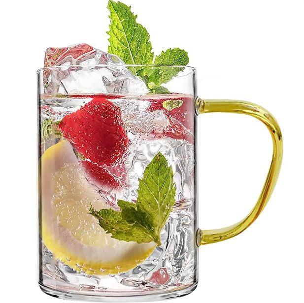 Чашка скляна, прозора з термоскла, 450 мл, фото 1