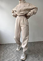 Жіночий спортивний костюм кофта + штани тканина тринитка на флісі