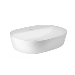 Умивальник накладний Dante Scorpion 610x400x120 мм White з донним клапаном