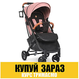 Коляска дитяча прогулянкова (книжка, 3 пол.спинки, колеса PU) EL CAMINO M 3910 v.2 Pastel Pink Рожевий