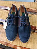 Чоловічі туфлі Canda замшеві шкіряні 45 розмір 29 см чорні
