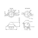 Фітосвітлодіод LED 3W 400-840 нм (повний спектр), фото 2