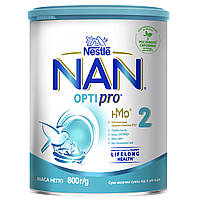 Суміш молочна Nestle NAN 2 Optipro з олігосахаридом 2'FL для дітей від 6 місяців 800 г (7613032477530)