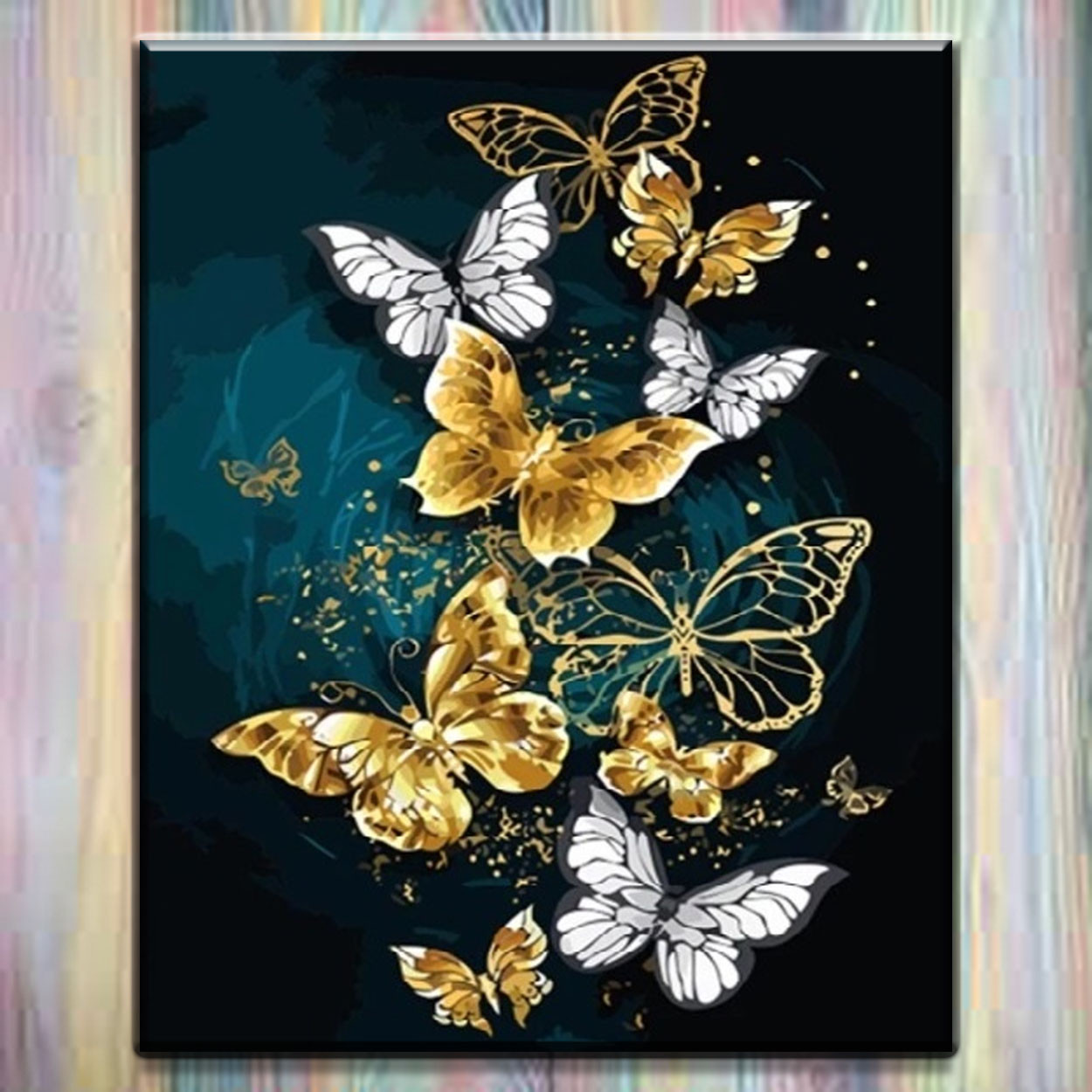 Алмазна мозаїка на підрамнику "Блискучі метелики" 40*50 см My-Art TN1023