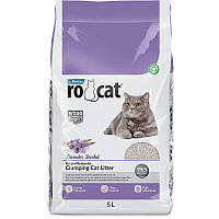 RoCat (РоКэт) Cat Litter Lavender - Бентонитовый наполнитель для кошачьего туалета с ароматом лаванды 5 л