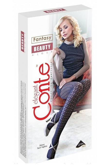 Колготки жіночі Conte Fantasy Beauty ажурні 2 bianco