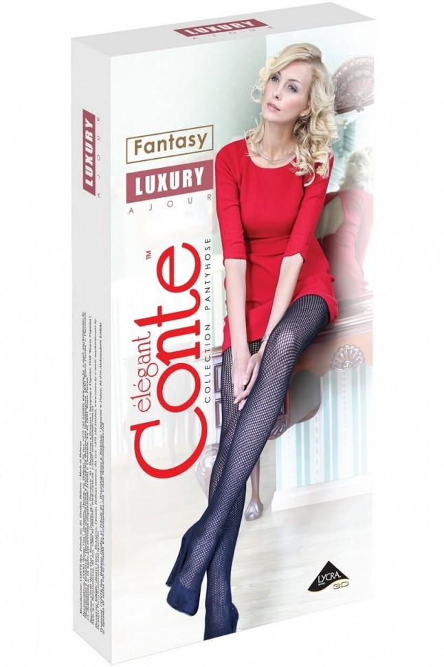 Колготки жіночі Conte Fantasy Luxury ажурні 4 grey 4811473087179
