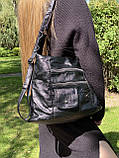 Жіноча сумка крос-боді через плече рюкзак 10187 чорна, фото 2