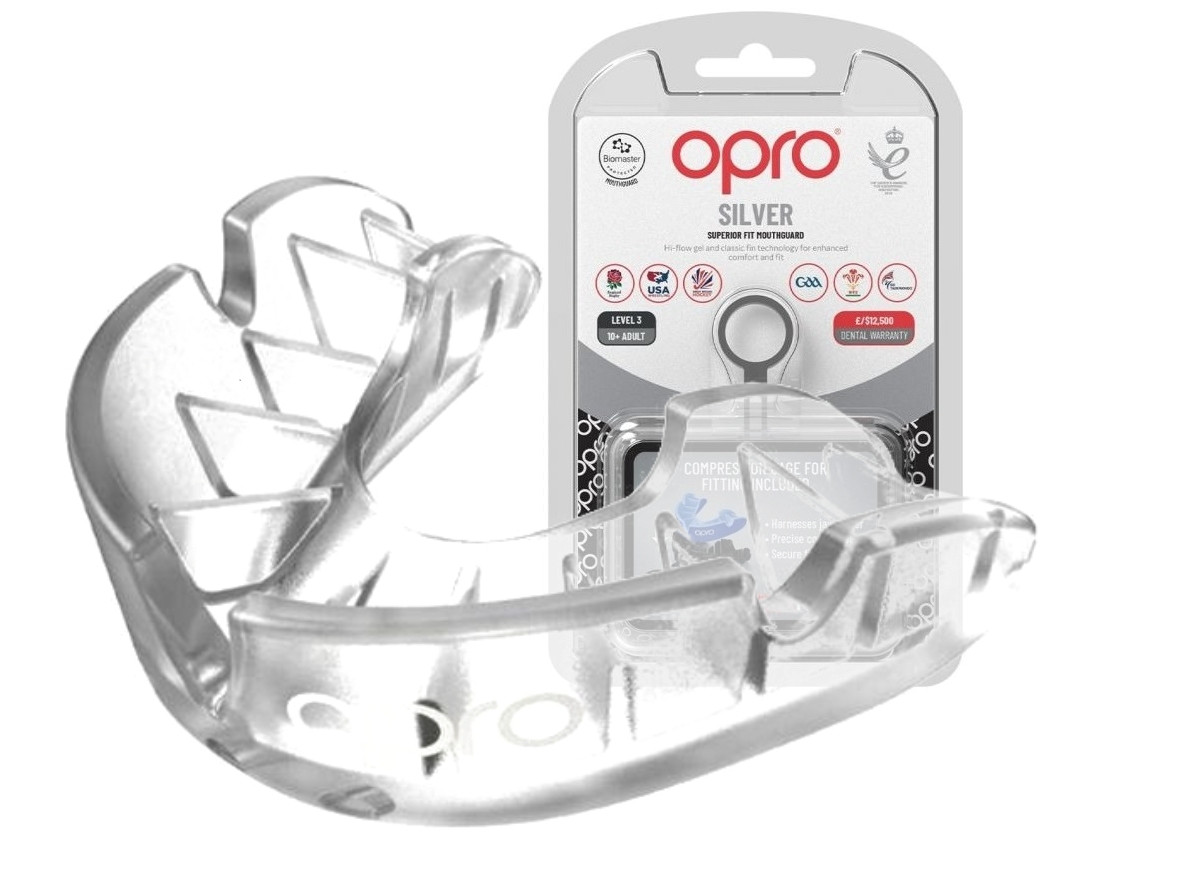 Капа OPRO Silver дитяча (вік до 10) Clear (art.102503006)