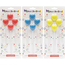 Набір свічок для торта "Сердечки" 4шт TL-1053 MZOPT