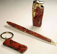 Набор подарочный шариковая ручка, брелок металлический, зажигалка.