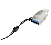 Переходник-OTG HOCO UA9 USB 3.0 to Type-C silver