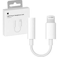 Адаптер Apple Lightning to 3.5mm Headphones, белый (оригинал)