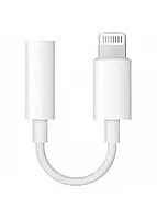 Адаптер Apple Lightning to 3.5mm Headphones, белый (оригинал, без лого)