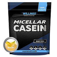 Казеїновий протеїн Willmax Micellar Casein 900 гр зі смаком банана