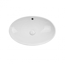 Умивальник накладний Dante Dovin 625х415х150 мм White з донним клапаном, фото 6