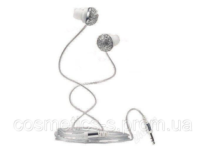 Навушники жіночі,прикрашені стразами, earphones, 23339